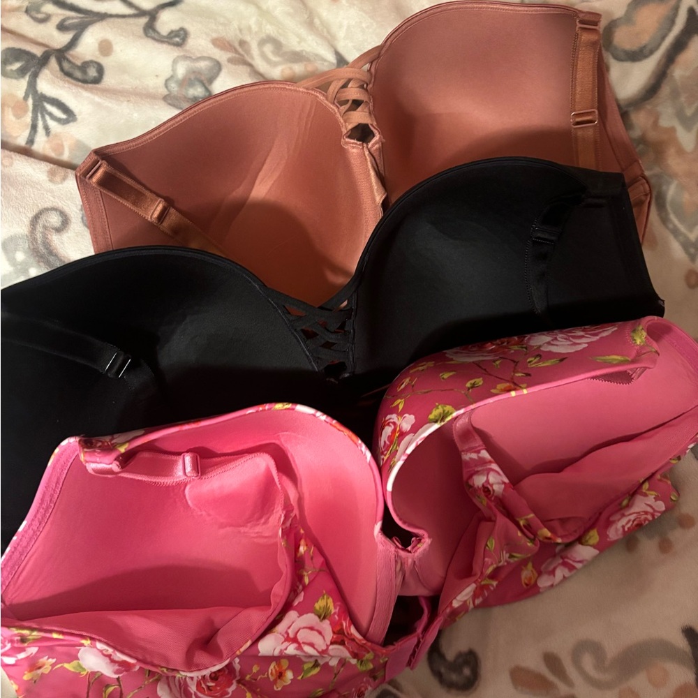 Torrid Black and Pink Everyday Bras Intimates Collection